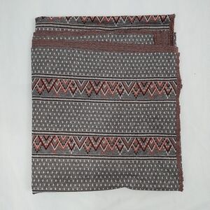 Vintage Grey and Black Jersey Knit Fabric Piece 1+ Yards